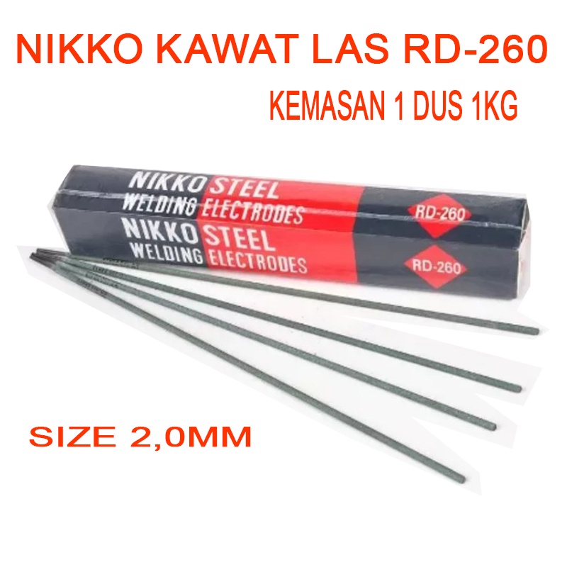 [1DUS ] Kawat Las 2.0 mm x 300 mm Nikko Steel RD260 Welding Electrodes