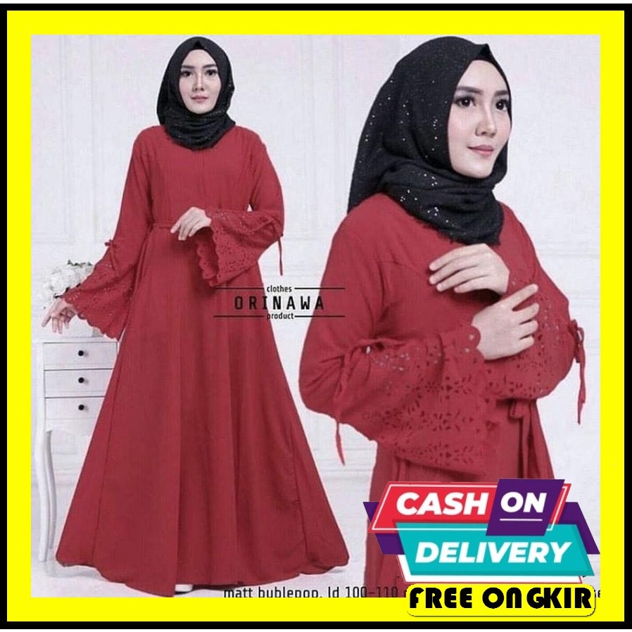 Fazza_Fashion [Cod] - Rebula Syari / Gamis Wanita Terbaru 2022 / Gamis Baju Muslim Decya Dress Gami