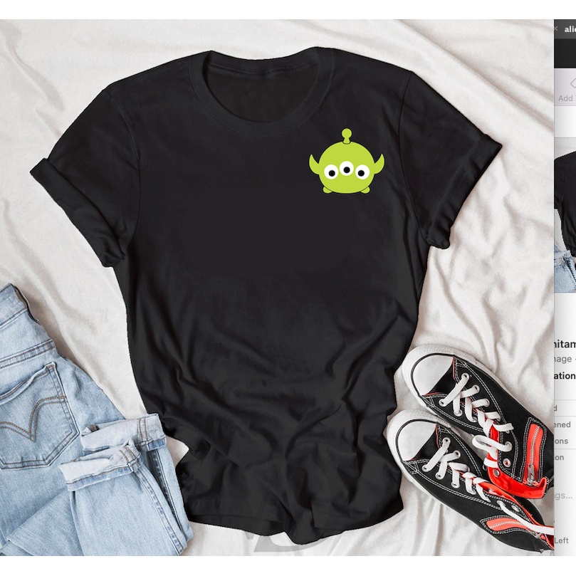 BISA COD KAOS ALIEN DISNEY TOY STORY/ ATASAN KAOS ATASAN UNISEX  BAJU LENGAN PENDEK / TUMBLR TEE