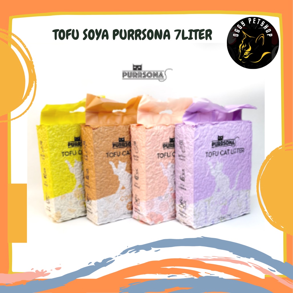 Pasir Tofu Purrsona Premium Tofu Cat Litter - PASIR TOFU PURSONA 7 Lt