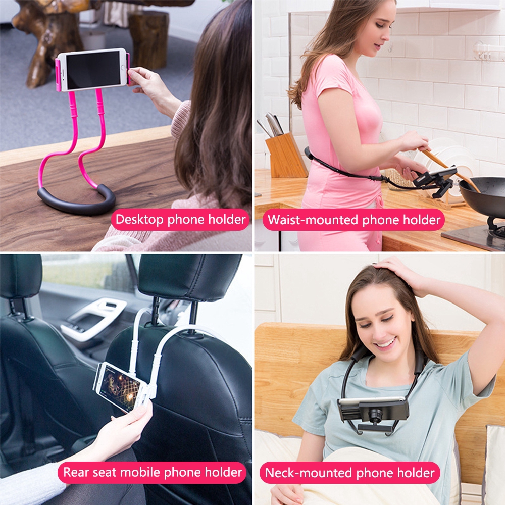 Lazy Phone Holder Flexible Pendant Neck 360 Degree Bedside Stand Hp