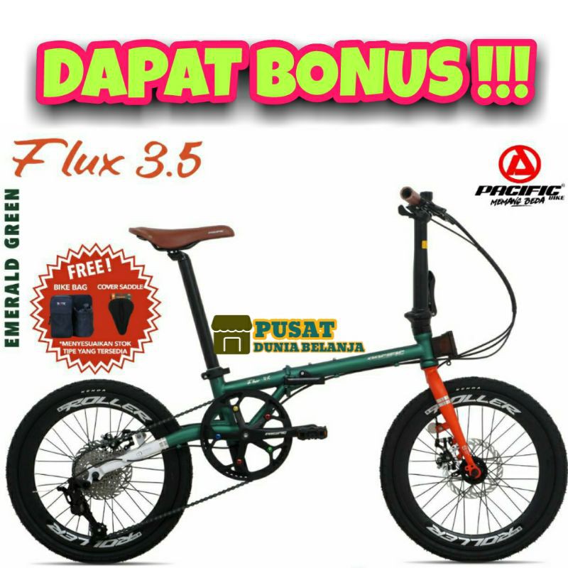 SEPEDA LIPAT MURAH BERKUALITAS STEEL FLUX 3.5 PACIFIC 20inch 16inch