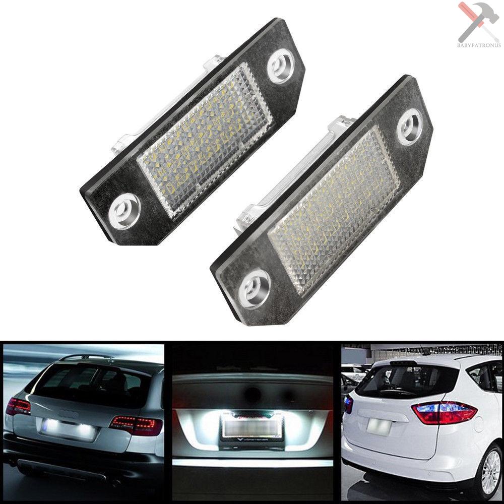 2pcs Lampu LED Putih 12V Pengganti Untuk Plat Nomor Mobil Ford Focus C-MAX MK2