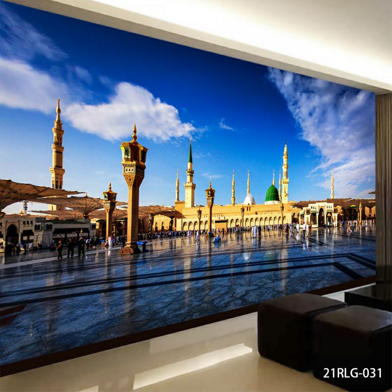 Wallpaper Dinding 3D Custom Islami Masjid Nabawi (21RLG-031)