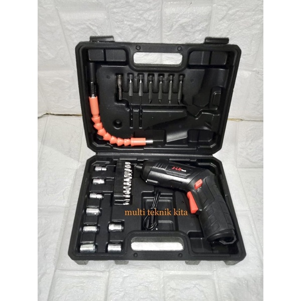 Mesin Bor Obeng Baterai 4.2V Cordless Mini Screwdriver 4,2V JLD Tools 4.2 volt