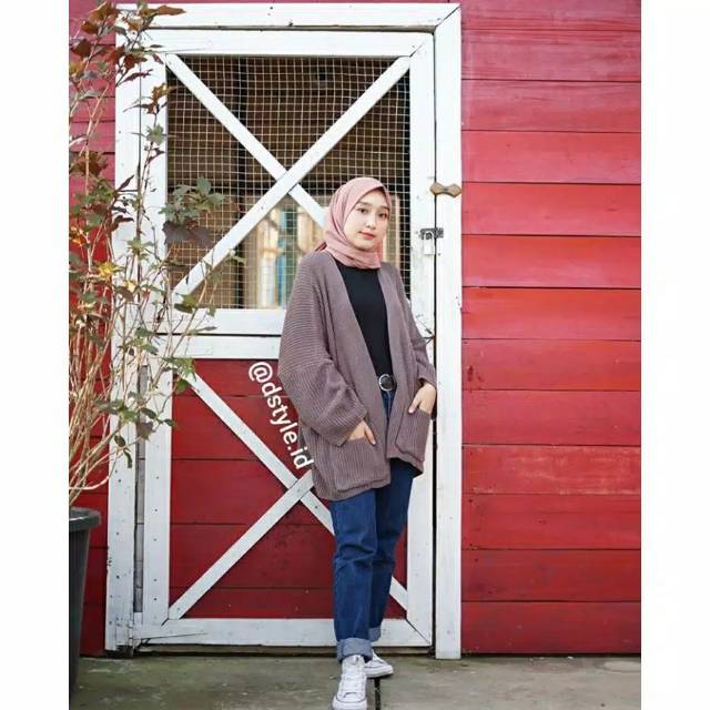Kardigan Loocy Oversize - Pakaian Wanita - Bahan Rajut - Allsize-8