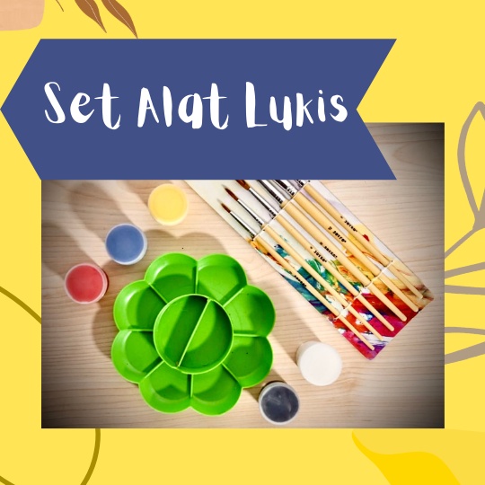 

Set alat lukis - Kuas Palet Pallet Cat Warna 3 in 1 - Veloxvictoria