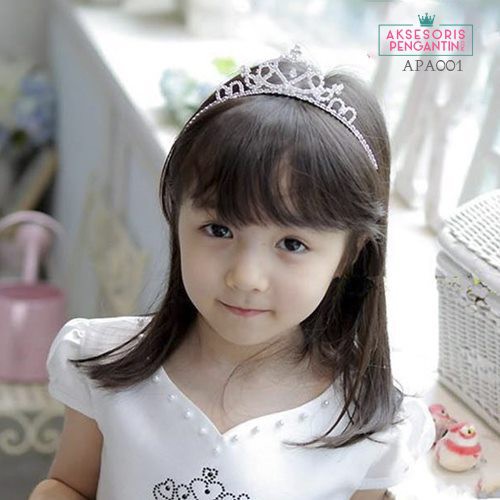 [READY STOCK] MAHKOTA ANAK TIARA PENGANTIN AKSESORIS WEDDING SILVER APA001