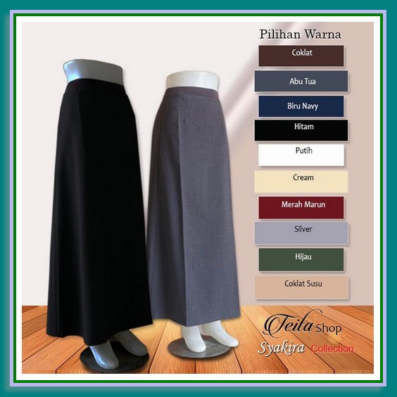 Rok Wanita Kinara Cantik Casual Kekinian Terbaru Rok Kerja Panjang, Rok Kerja Wanita Pinggang Kare