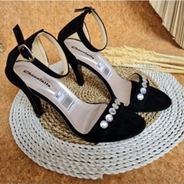 Bryan Estella Heels Tali Mote Diamond Hak Runcing 5cm 9cm Jumbo Bigsize Oversize 36-40 41 42 43