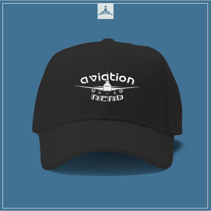 Terbaru Topi Baseball Cap Aviation Nerd | Aviation Merch | Pecinta Aviasi