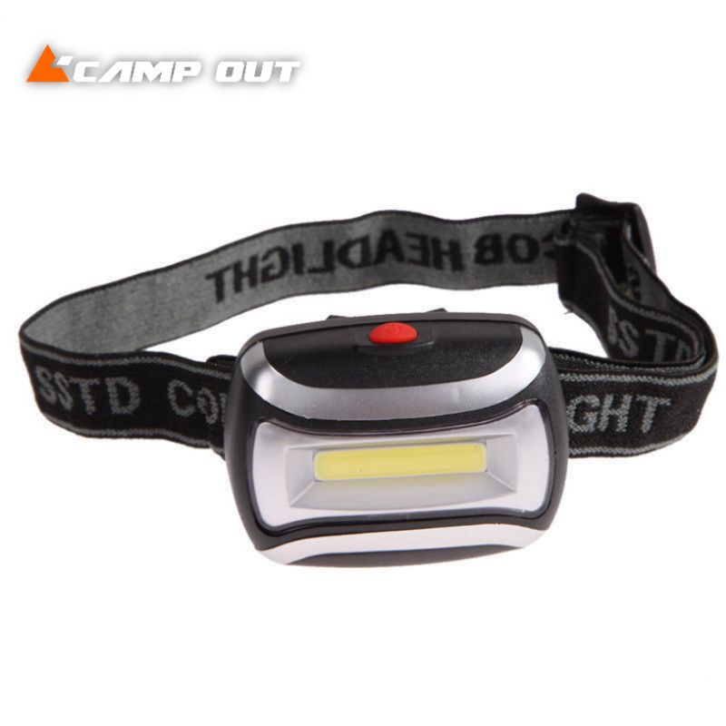 Headlamp - Senter Kepala - Senter camping - Taffled Headlamp Flashlight Waterproof LED 3 Modes COB Headlight