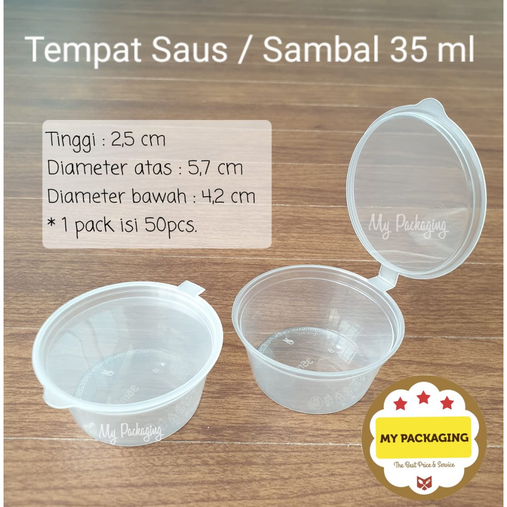 Tempat Saus SAUCE 35ml / Cup Sambal / Thinwall Sauce cup (50set)