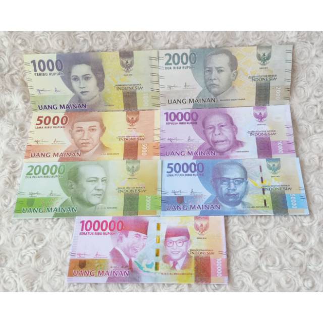 Uang Mainan 1.000 dapat 20Lembar isi random Uang Buket Uang Replika Uang Souvenir Uang Mahar