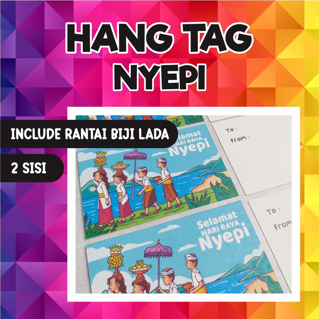 

HANG TAG NYEPI / HANG TAG HARI RAYA NYEPI ISI 16 PCS