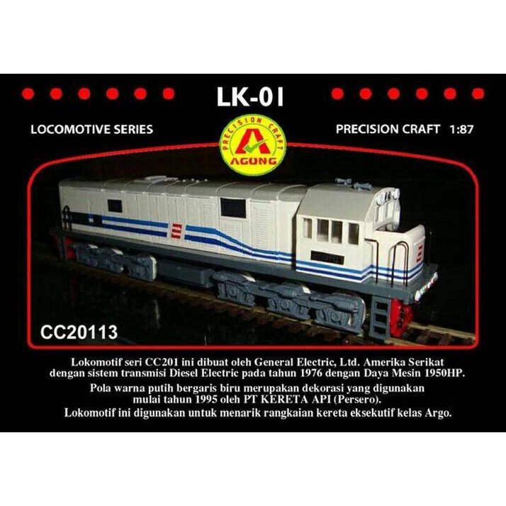 Miniatur Lokomotif Kereta Api Indonesia / Gerbong Lk-01 Cc20113