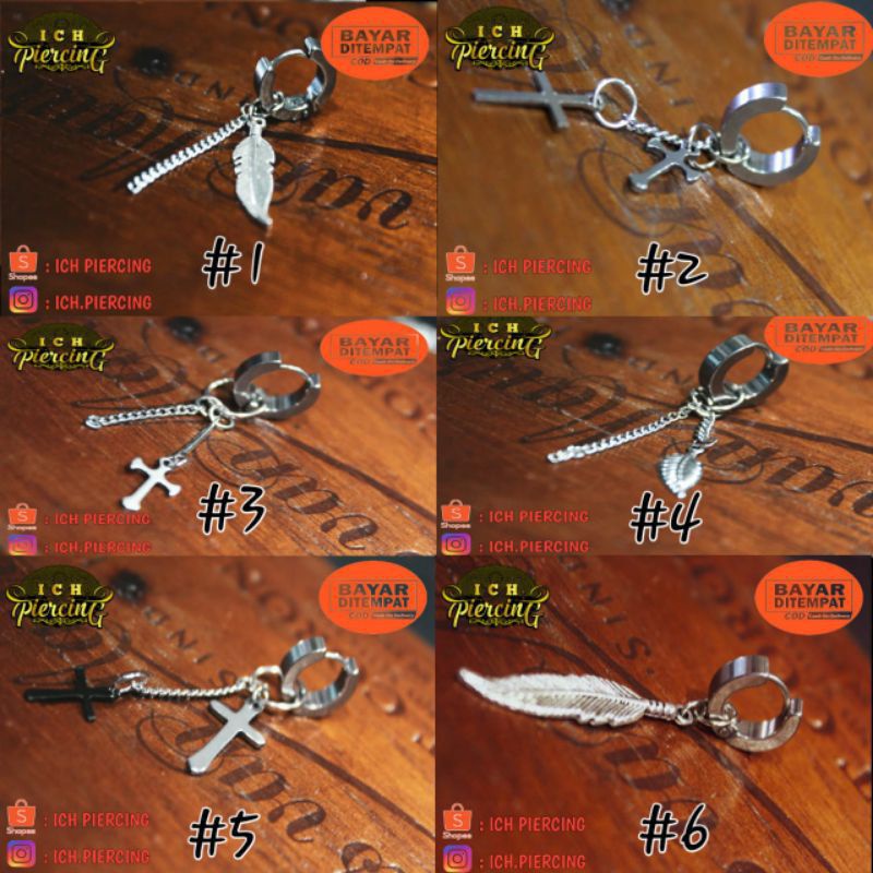 Anting Tusuk Korea, Anting Pria Gantungan, Anting KPOP