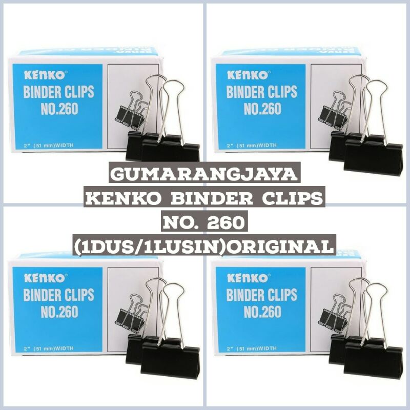 

KENKO BINDER CLIPS NO.260 BLACK ORIGINAL