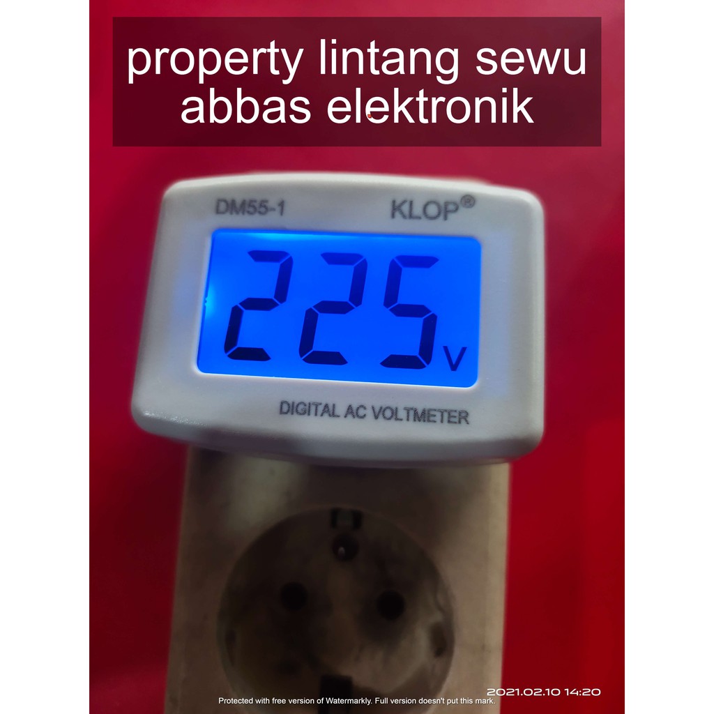 AC DIGITAL PANEL VOLTMETER 220V AC STEKER