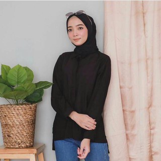 Kemaja wanita / kemeja basic / basic shirt / nagita kemeja bahan moscrepe