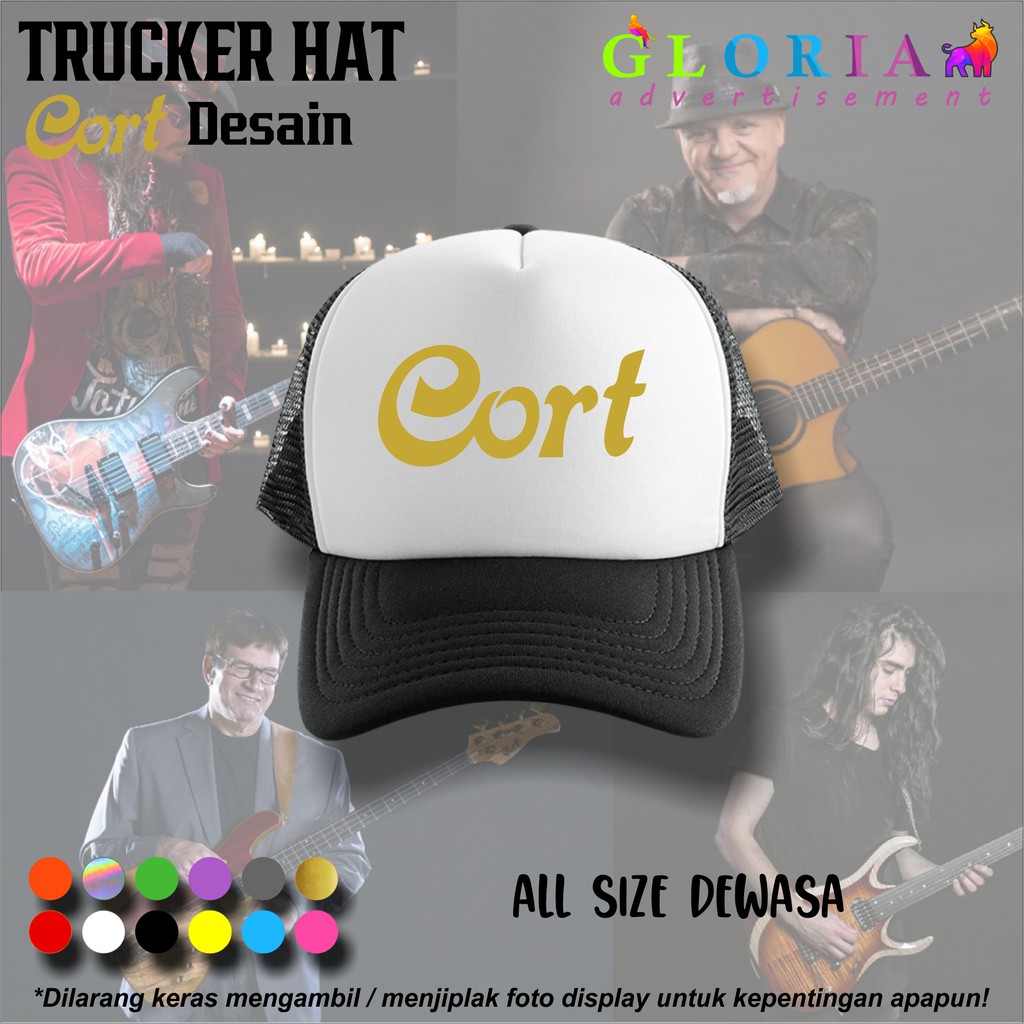 TOPI CORT / WARNA DASAR TOPI LENGKAP / TOPI TRUCKER / TOPI DISTRO