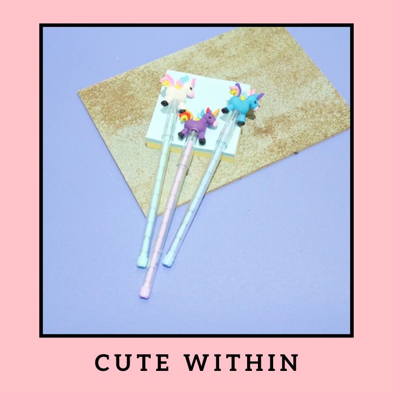 

Pensil susun karakter unicorn - UNGU BIRU PUTIH RANDOM - bullet pencil tebal ujian unik murah alat tulis kerja kantor sekolah hadiah anak stationery cute kartun kuda