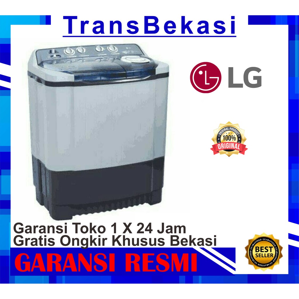 MESIN CUCI LG 2 TABUNG 9 KG TRANSPARAN - WP 905 R khusus bekasi free ongkir