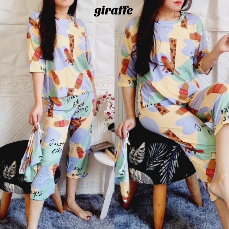 BAJU TIDUR WANITA 3/4 IMPORT / BAHAN SPANDEX IMPORT ALL SIZE / REAL PICT