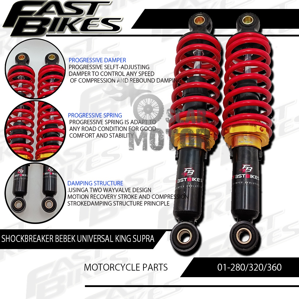 SHOCKBREAKER FASTBIKES BEBEK NON TABUNG UNIVERSAL ALL SIZE NEW ARRIVAL motor