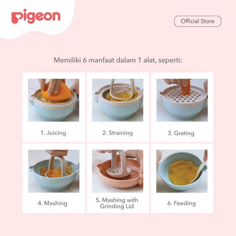 PIGEON HOME BABY FOOD MAKER / Alat Pembuat Makanan Bayi - NEW Home Foodmaker (7 Komponen) KEMASAN TERBARU - FREE BUBBLE + DUS