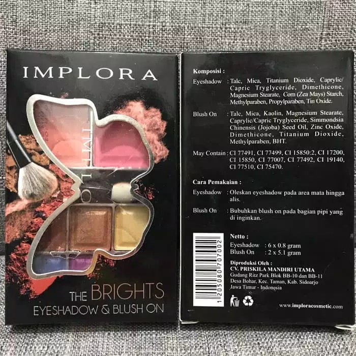 (7007) Eyeshadow &amp; Blush On Kupu-Kupu Implora