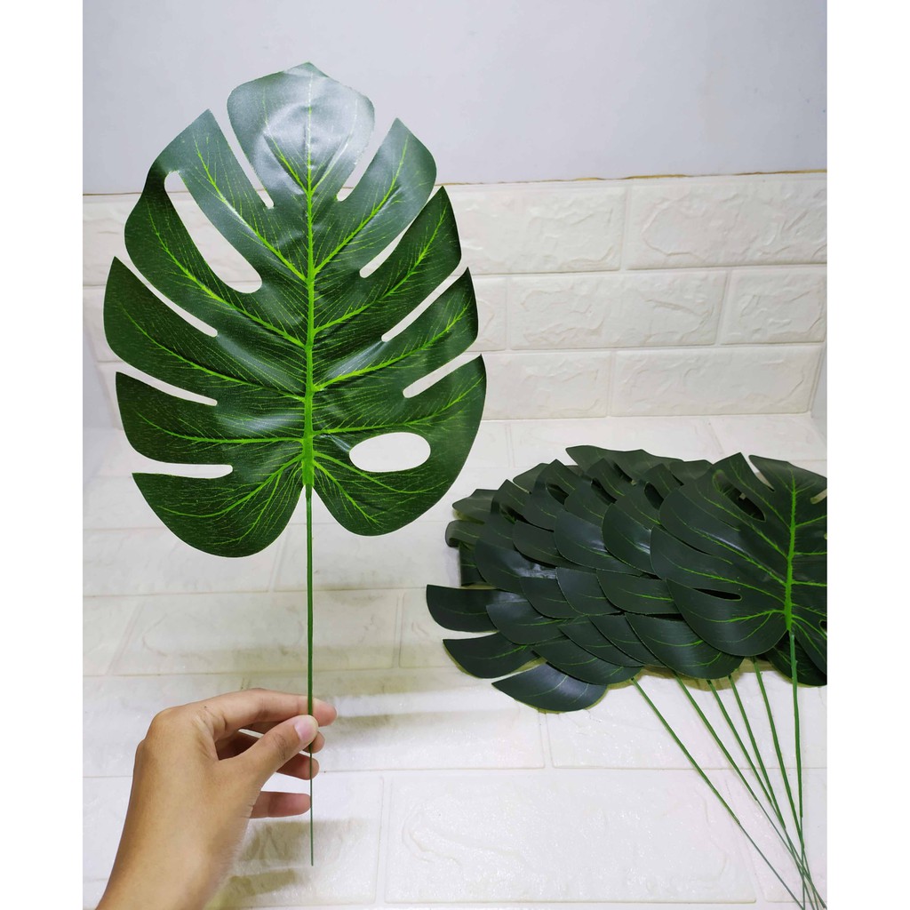 Daun Monstera Lembaran - Bahan Tanaman imitasi Daun Monstera