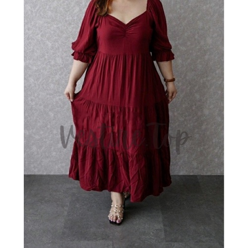 Claudia | Baju Sabrina | Dress Sabrina Full Karet | Dress Wanita korea | Dress Pesta | Dress Jumbo |