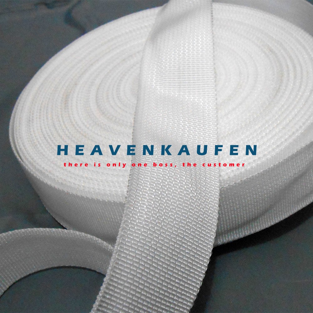 Webbing Tas Putih 3,8 cm Meteran Murah