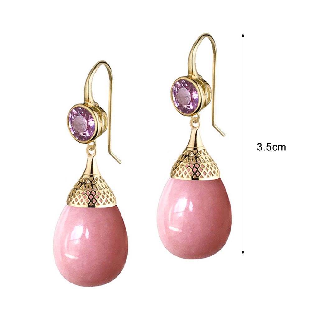 Hu Hu Hu Hu Hu Alat Bantu Pasang Kacamata♡ 1 Pasang Anting Juntai Bentuk Tetesan Air Simetris Transparan Gaya Retro Untuk Wanita