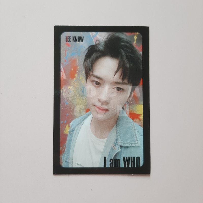 STRAY KIDS SKZ LEE KNOW LINO IMW BLACK BORDER I AM WHO PC PHOTOCARD