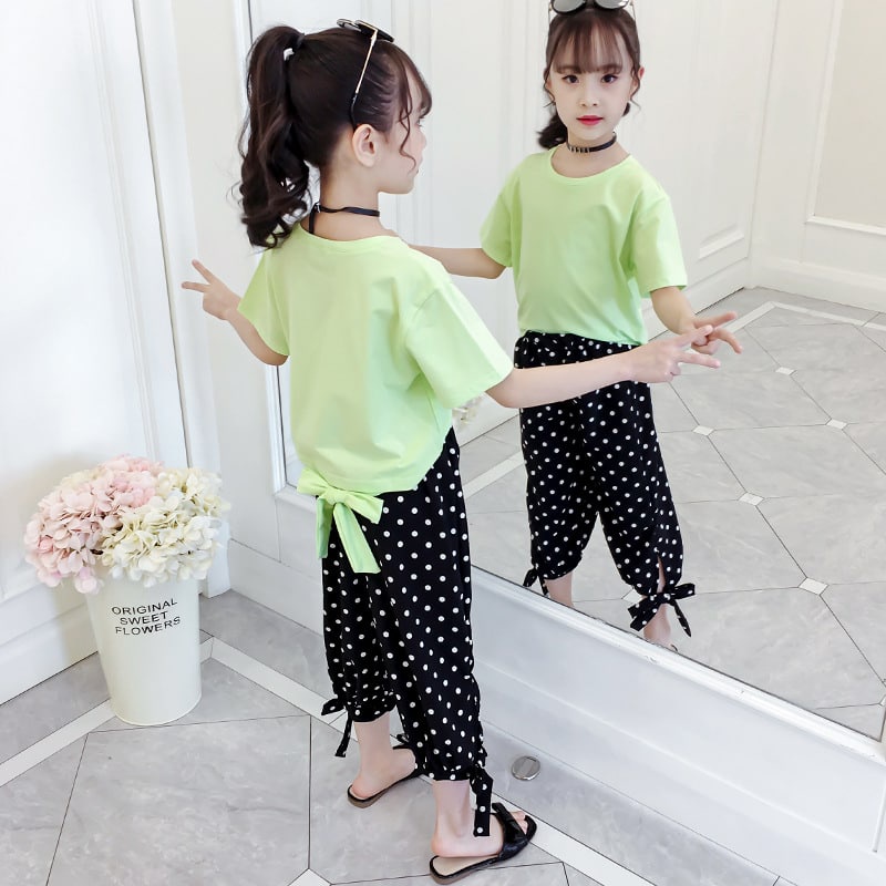 Promo !! Setelan baju anak cewek / setelan ordinary polos daily ukuran 2-5tahun / Setelan anak import korean