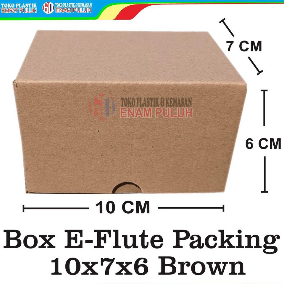 

Kotak kardus tebal box e flute corrugated brown packing isi 10 pcs 10x7x6 coklat polos hampers