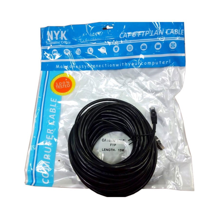 Nyk Kabel Lan 15Meter FTP Cat6a Outdoor