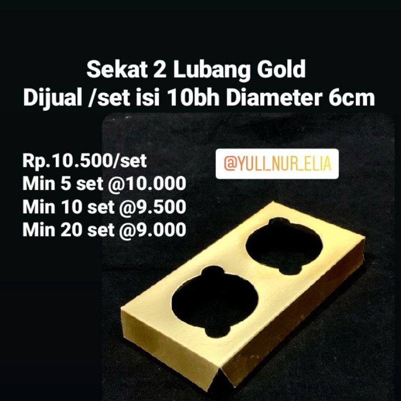 

Sekat lubang 2 Gold diameter 6cm utk box 9x17cm dijual 1 set isi 10 lembar