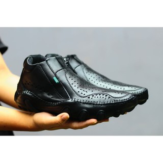  Sepatu  Boots Resleti Formal Pria  Kulit Asli BLACK MASTER 
