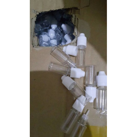 botol kosong 10ml bening plastik PET tutup childproof