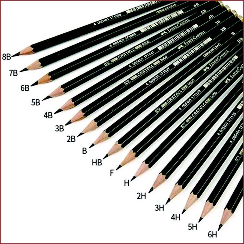 

PENSIL FABER CASTELL LENGKAP 2B/5B/6B/8B/H ECER