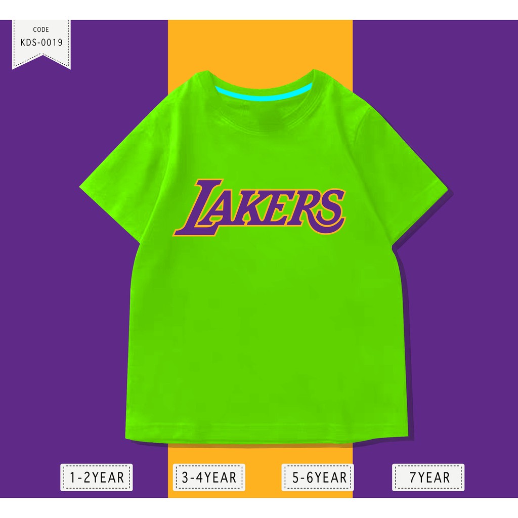 Baju Anak / Kaos Distro DTF Anak Laki Laki dan Perempuan / LAKERS / Unisex / Motif / KIDS