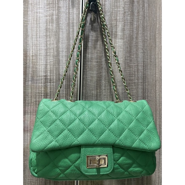 tas sling rantai pl kulit asli