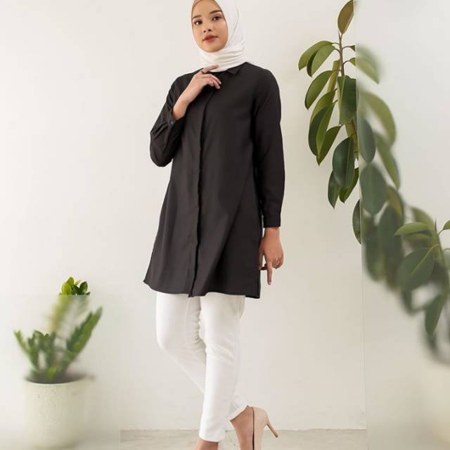 Daily tunik geulis XL hitam black
