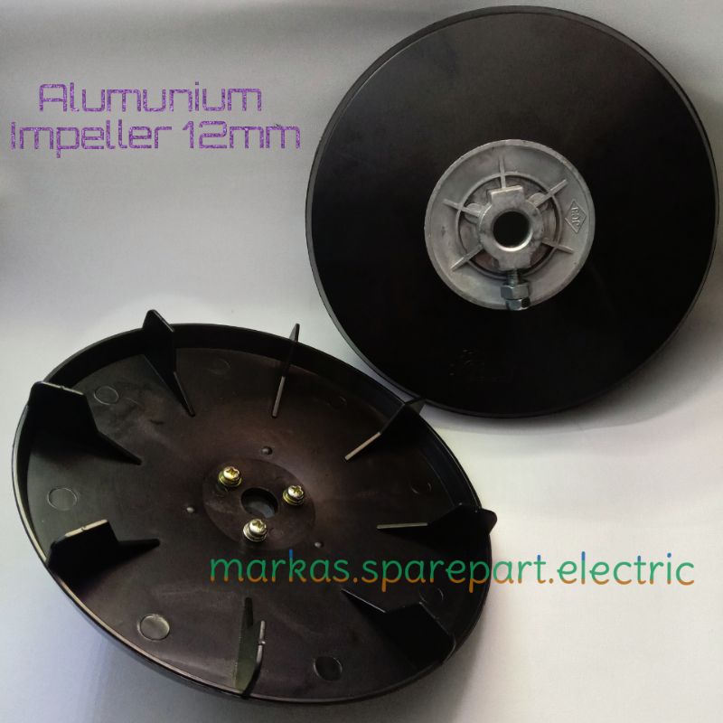 Kipas Dinamo Mesin Cuci 12mm (Pulley Wash Mesin Cuci / Alumunium Impeller 12mm)