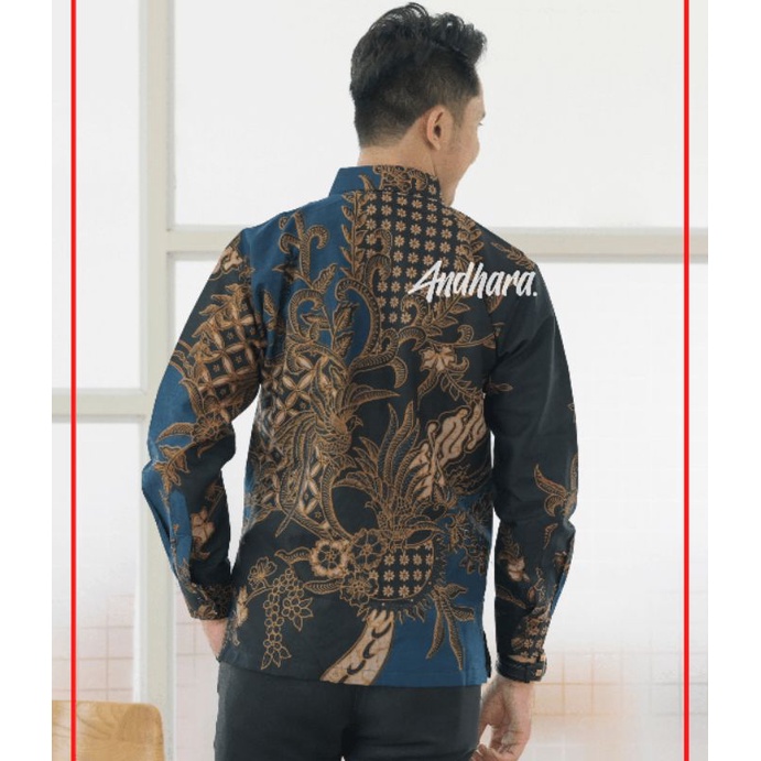 Baju Batik Pria Lengan Panjang Premium Kasual Slimfit Modern PRABUBIRU 6