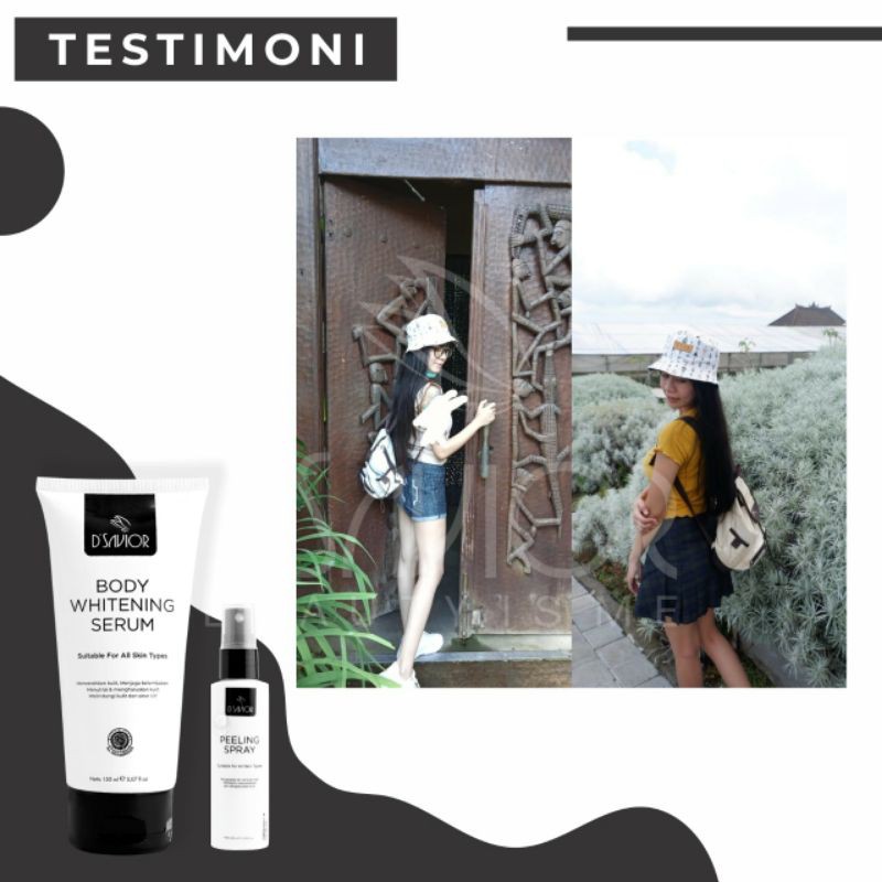 DSAVIOR WHITENING BODY SERUM &amp; PEELING SPRAY (BPOM FREE GIFT)