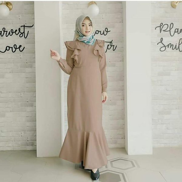 Gamis Remaja Baju Dress Muslim Pesta Bridesmaid Dress Kondangan Desain Simpel Casual Berkualitas